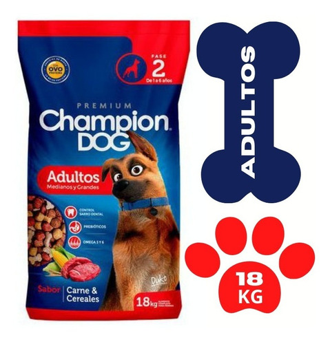 Alimento Para Perro Champion Dog Premium Adulto 18 Kg