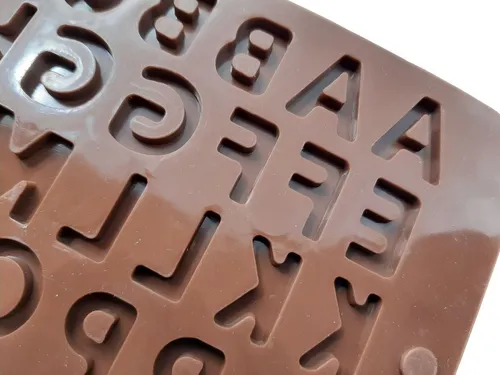 Molde Silicona Abecedario Letras Fondant Chocolate Gomas