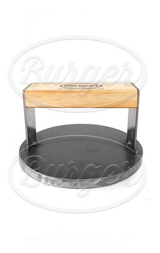 Imagen 2 de 5 de Smasher Burger Prensa Hamburguesa Hierro Mango Madera