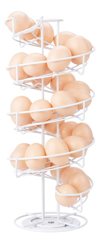 Dispensador De Huevos Diseño Espiral Color Blanco