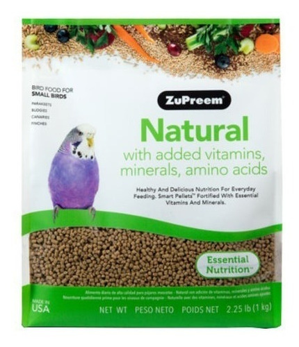 Alimento Zupreem Para Periquito Australiano Natural Aves 1kg