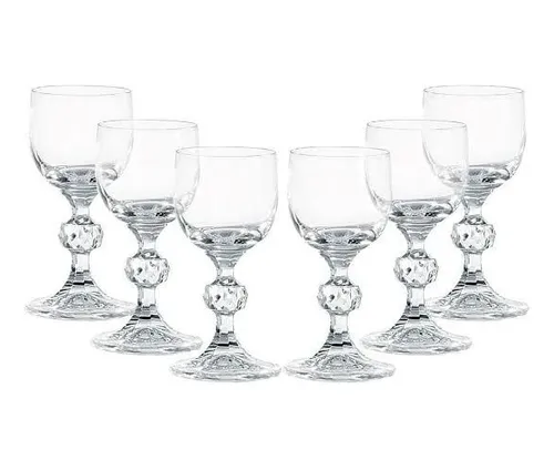 comprar Jogo 6 Taças Cristal Claudia Licor Bohemia Titânio 50 Ml