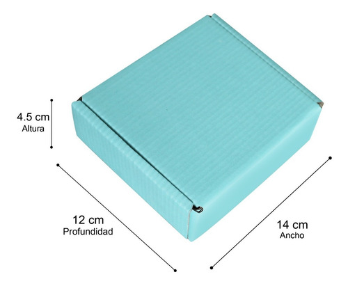50 Mailbox 14x12x4.5 Cm. Caja De Envíos Color Azul