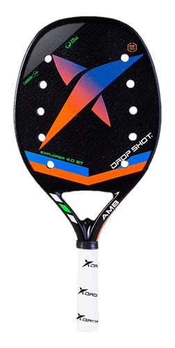 Raquete De Beach Tennis Drop Shot Explorer 4.0 Carbono 3k Cor Preto