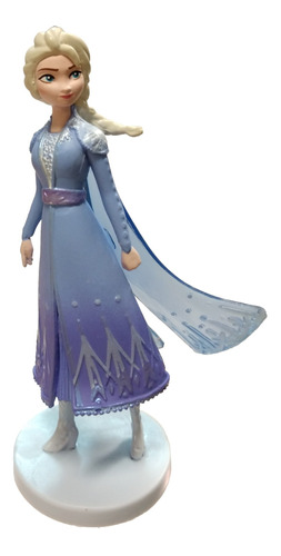 Figura Sin Empaque De Elsa Frozen 2 Con Vestido Azul-