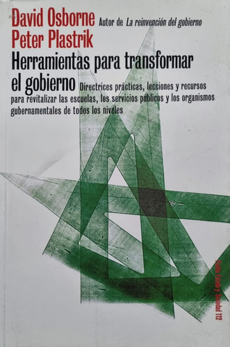 Libro Herramientas Para Transformar El Gobierno D. Osborne