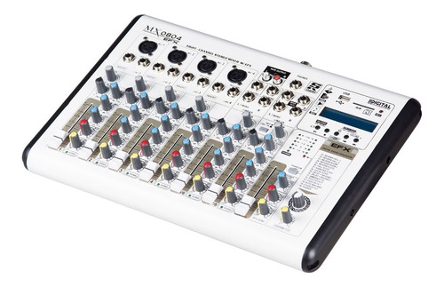 Mesa Mixer De Som Staner 8 Canais Com Efeito Mx0804 Efx