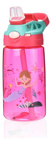 Termo Para Niños Con Tapadera 500ml Sirena Botella Agua Niño