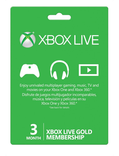 Xbox Live Gold 3 Meses - Codigo / Entrega Rapida
