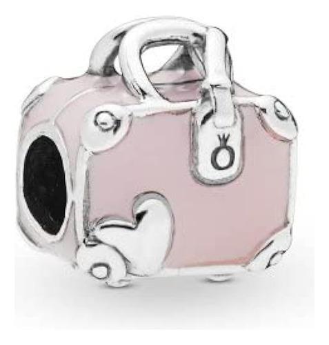 Pandora Jewelry Pink Travel Bag Sterling Silver Charm, No Bo