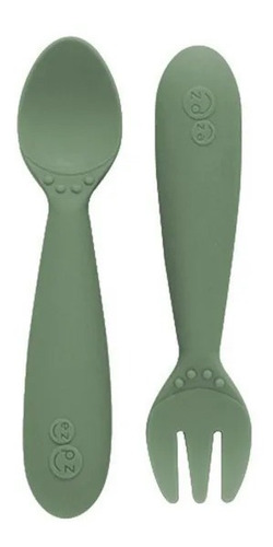 Imagen 3 de 5 de Cubiertos Silicona Bebes Tenedor Cuchara Mini Utensils Ezpz