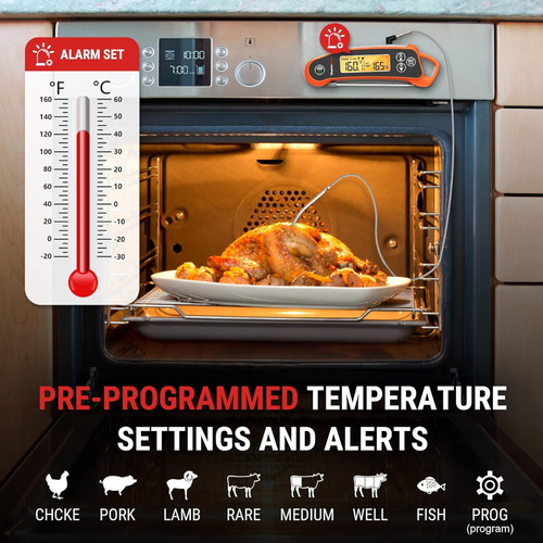 Termometro Digital Cocina Thermopro Tp710 2 Sondas Alarma
