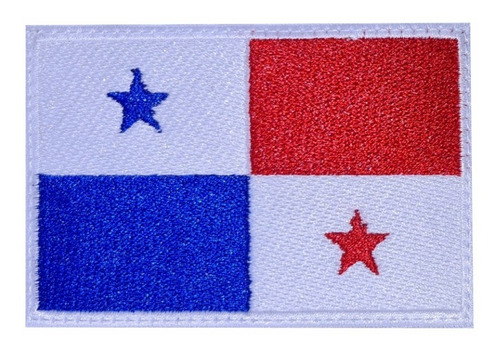 Bandera Panama Parche Bordado 9x6 Cm