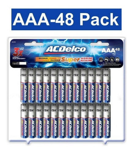 Acdelco Aaa Batteries Alkaline Battery 48 Count Pack