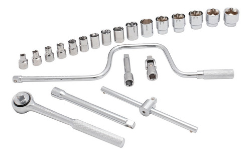 Imagen 3 de 7 de Juego De Dados 23 Pzas Con Ratchet 3/8 Mm Stanley