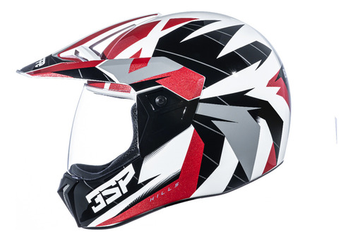 Capacete Bieffe 3 Sport Hills Branco/rubro Nf Promoção