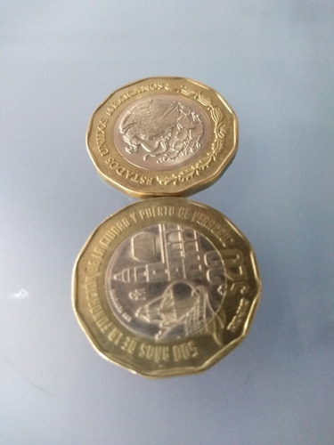 Monedas De 20$ Conmemorativas Del Puerto De Veracruz