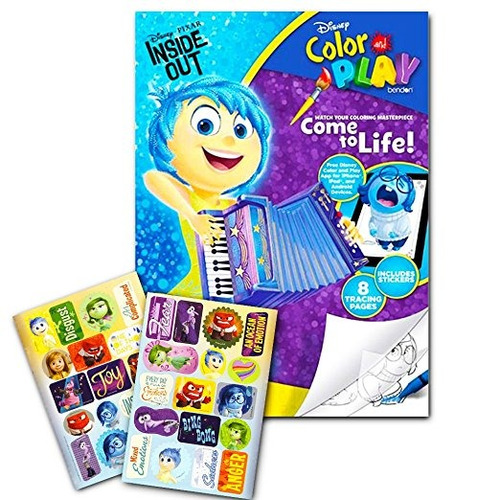 Disney Pixar Inside Out And Play Color Coloring Book - Más D