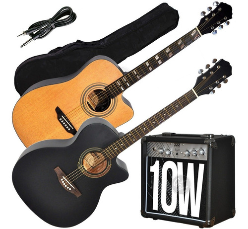 Guitarra Electroacustica + Ampli 10w + Accesorios + Envio