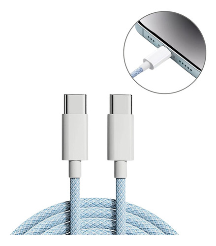 Cabo Carregador Usb C P/ iPhone 15 Plus / Pro / Promax