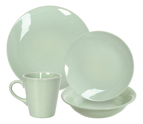 Imagen 1 de 10 de Vajilla 16 Piezas Platos Playo Postre Jarros Mug Ceramica Ku