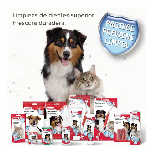 Kit Beaphar Línea Dental P/perro Pasta + Enjuague + Premios Sabor Hígado