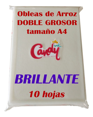 Obleas Comestible Doble Grosor - Brillante - Paq. 10 Hojas