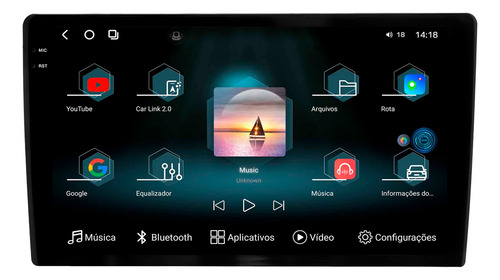 Multimidia Aikon Fóton G3 C4 Cactus 2019 Acima 12+256gb 9p