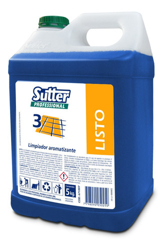 Detergente Perfumado Listo X 5 Lts. (sutter)