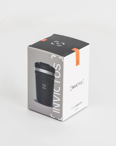 Copo Térmico Essential Com Tampa Invictus 350mL - Preto