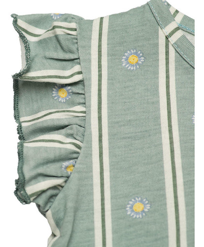 Polera Bebé Algodón Verano Niña Verde