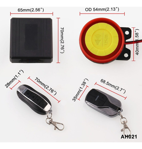 Alarma Antirrobo P/moto Encendido A Distancia Control Remoto