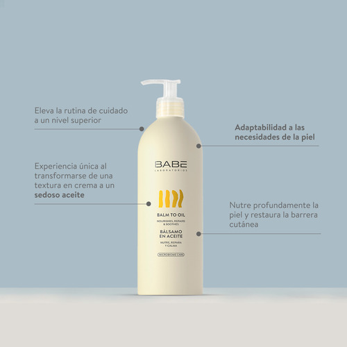 Bálsamo En Aceite Corporal BABÉ Nutritivo 500ml
