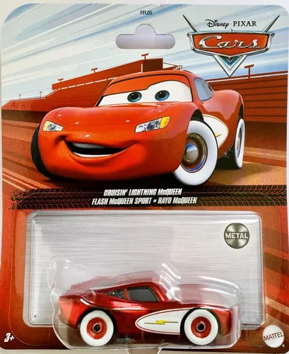 Carrinho Mcqueen c/ Luz Sons Metal 17616-95 Carros 3 Disney em