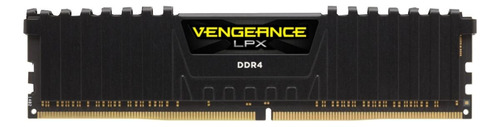 Memoria RAM Vengeance LPX gamer color negro  16GB 2 Corsair CMK16GX4M2D3000C16