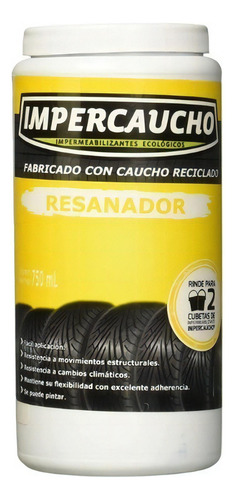 Resanador Impercaucho 750 Ml Negro Cubre Grietas Y Fisuras