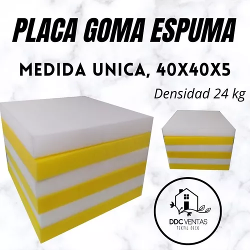 Pack 3 U Placa Goma Espuma 40x40x5. Densidad 24 Kg ( Silla )