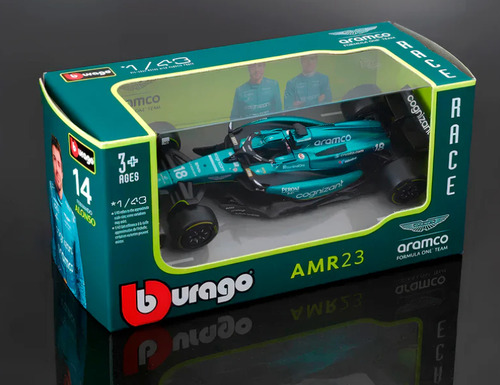 Miniatura F1 Aston Martin Amr23 1/43 Bburago Lance Stroll 18