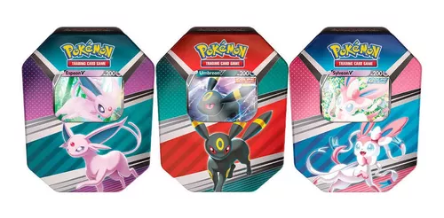 Pokémon Latas Evoluções Eevee! Umbreon, Espeon E Sylveon V