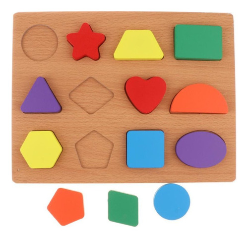 Tablero Puzzle Madera De Aprendizaje 3d Didáctico