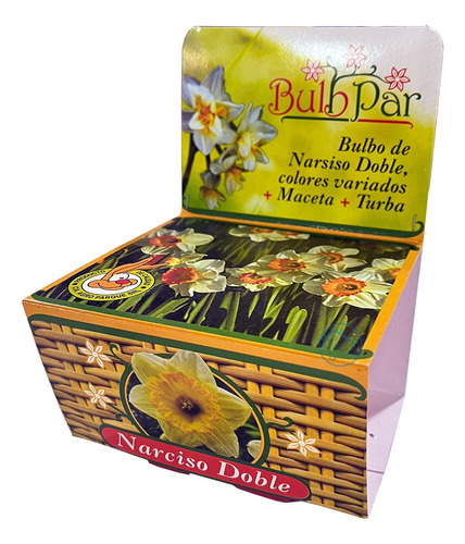 Kit Cultivo Bulbo Narsiso Doble + Maceta + Turba - Bulbopar