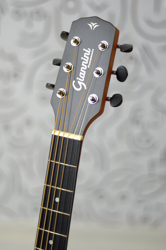 Violão Giannini Gf-1d Folk Cordas De Aço Eletroacústico Série Performance Walnut Satin Fosco Equalizador E Afinador Embutidos