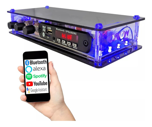 Amplificador Som Ambiente + 8 Caixa Acustica Bluetooth Teto