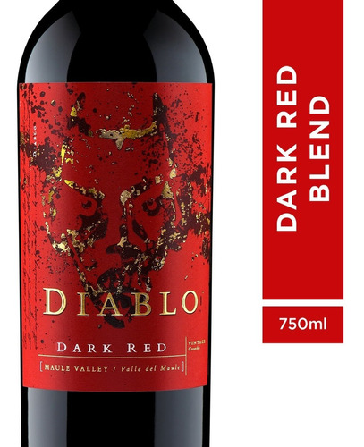 Diablo Vino Tinto Dark Red Blend 750 Ml 
