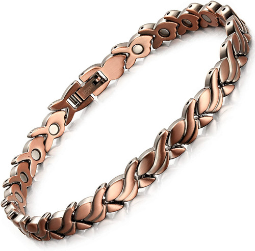 Pulsera De Cobre Puro Mujer Tratamiento Magnético Para