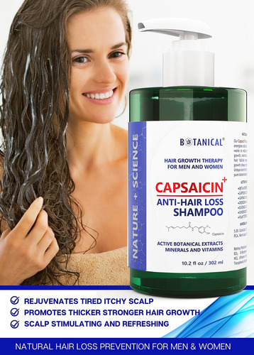 Hair Loss Shampoo Dht Blocker For Hair Growth Capsaicin+ Oil
