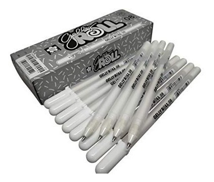 Plumas Rollo Sakura Gelly Blanco, Clásico De Tinta Gel 08, A