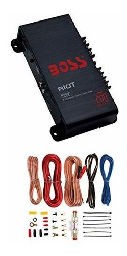 Amplificador De Audio Boss Riot 200w Con Kit De Instalación