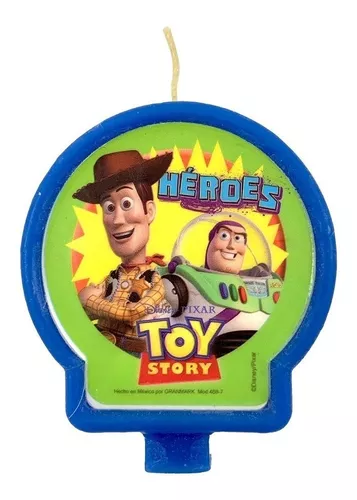 Vela Velita Toy Story Woody Buzz Cera Medallon Pastel Hbd Gm