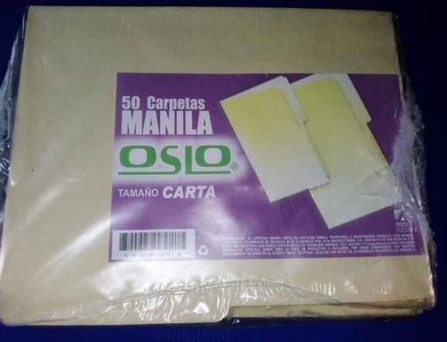 Imagen 2 de 2 de Carpetas Manila Tamaño Carta Oslo.caja De 100 Unidades